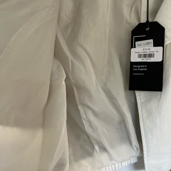 NEW vegan leather Moto jacket in vanilla. Perfect for a spring refresh! - Picture 5 of 8